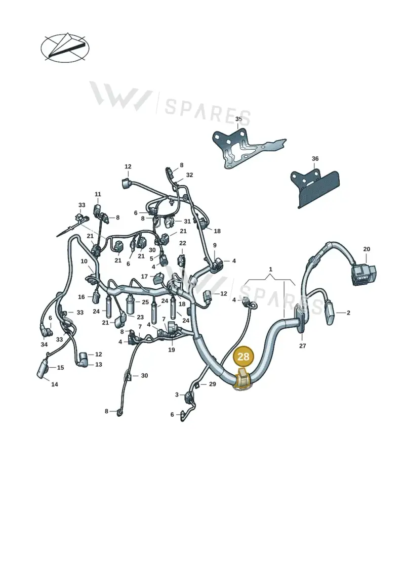 N90698201 — Volkswagen Transport. multivan (2019-2024) diagram 7em971007, position 28