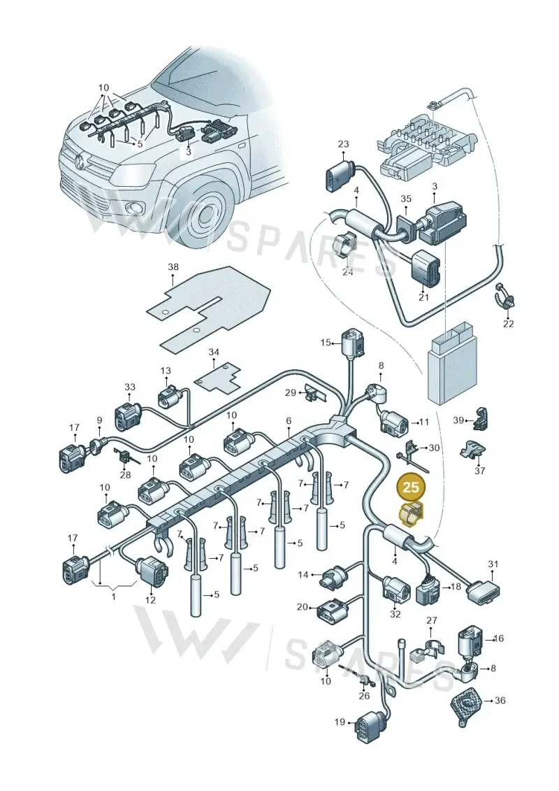 N90698201 — Volkswagen Amarok twin cab (2022-) diagram 894971050, position 25