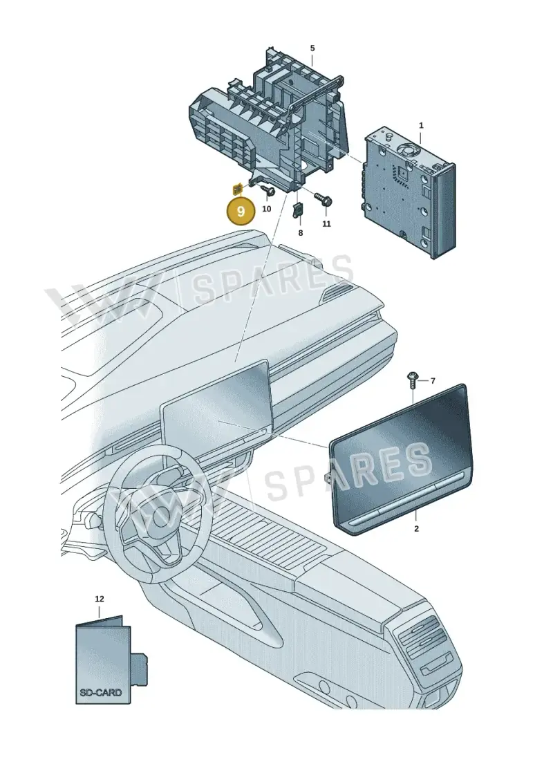 N90698801 — Volkswagen ID.7 Limousine Pro (2023-) diagram 14b035100, position 9