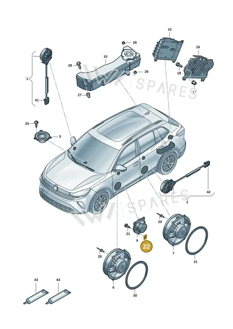 N90698801 — Volkswagen Tiguan 2.0 (2023-) diagram 57x035350, position 22