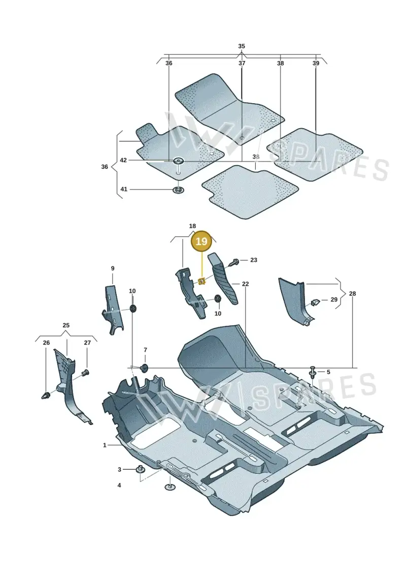 N90698803 — Volkswagen Taigo (2021-2024) diagram 2f0863000, position 19