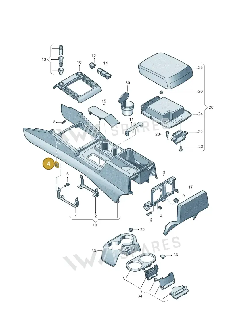 N90698803 — Volkswagen Amarok twin cab (2022-) diagram 683863500, position 4