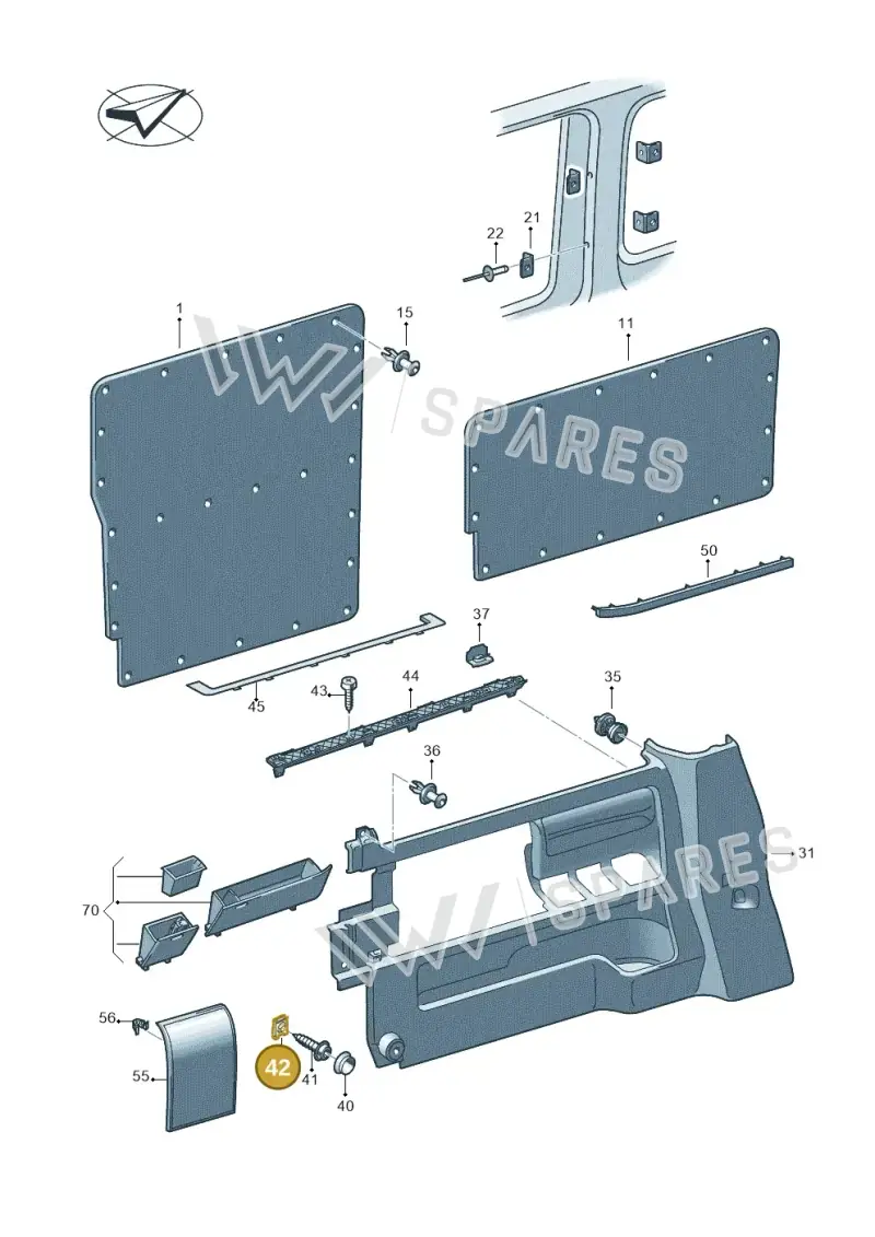 N90698901 — Volkswagen Caravelle (2019-2024) diagram 410867200, position 42