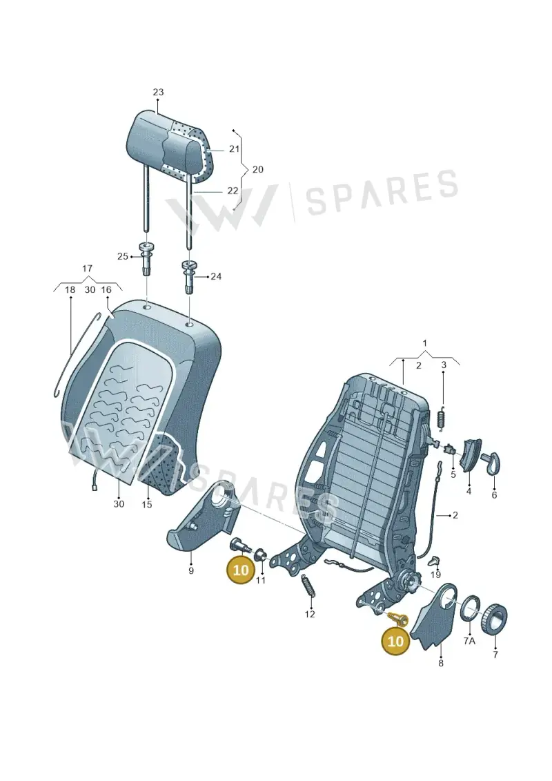 N90699002 — Volkswagen Polo 1.4 BlueMotion (2014-2017) diagram 672881500, position 10