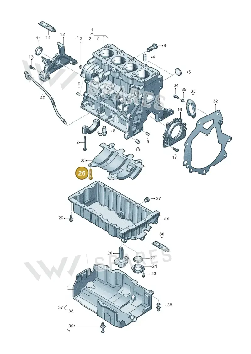 N90704006 — Volkswagen Caddy kombi (2015-2020) diagram 649103200, position 26