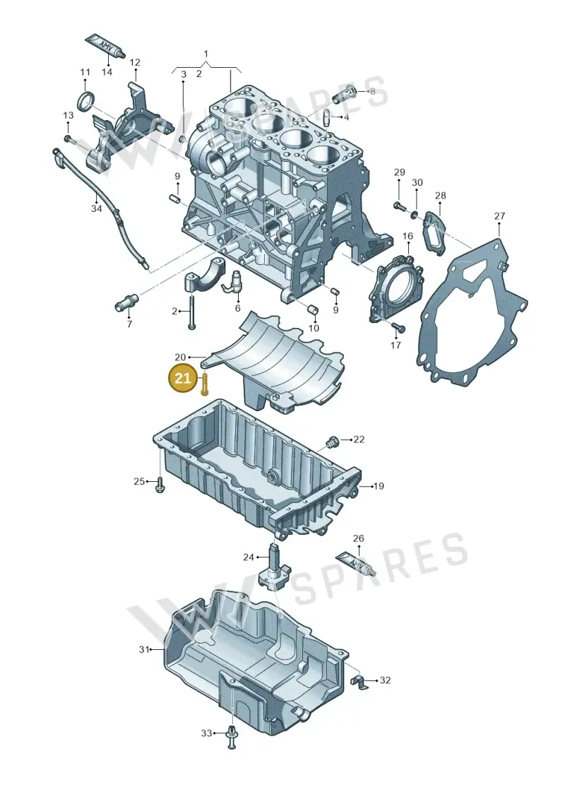 N90704007 — Volkswagen New beetle (2011-2016) diagram 651103200, position 21