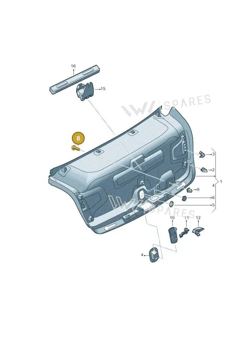 N90707203 — Audi A6 (2018-2025) diagram 430867800, position 8