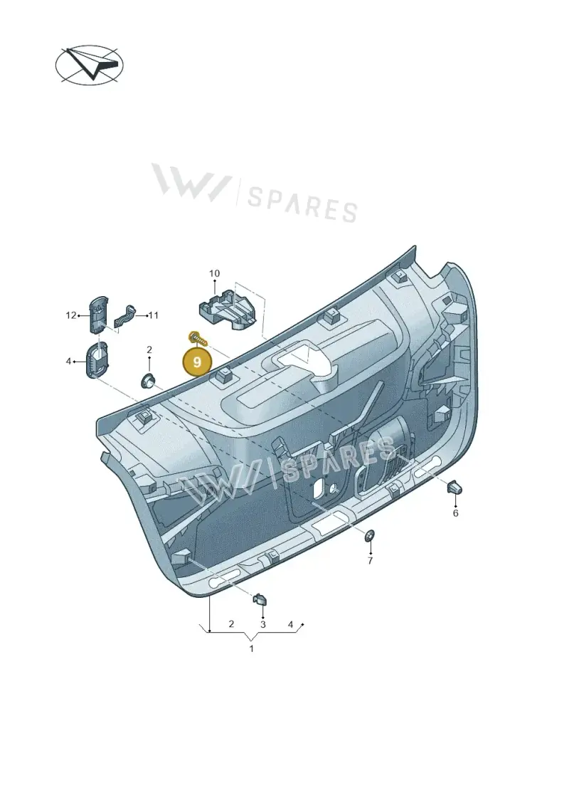 N90707203 — Audi A3 Sportback (2019-2025) diagram 596867900, position 9