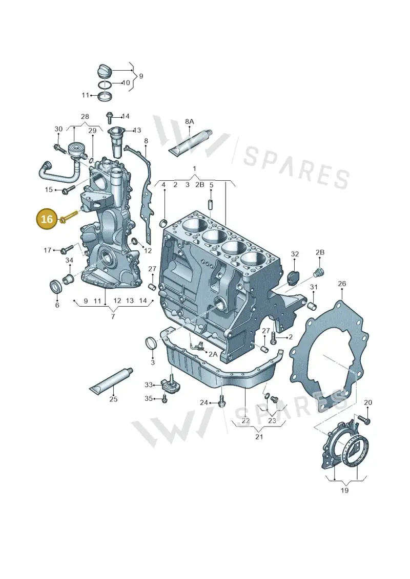N90712403 — Volkswagen Golf estate (2009-2013) diagram 474103050, position 16