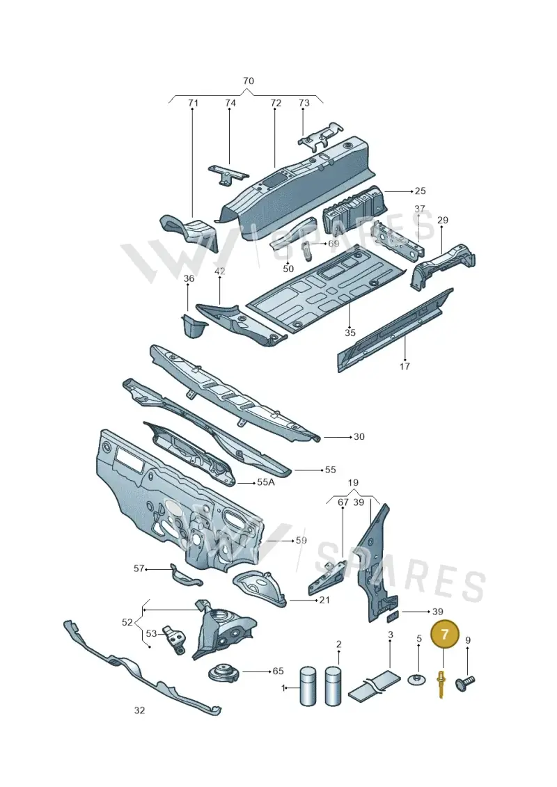 N90716103 — Volkswagen Up! 1.0 TSI (2013-2017) diagram 559802000, position 7