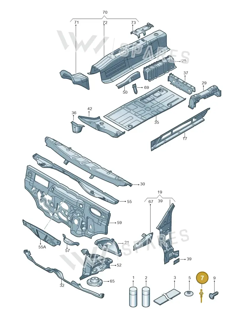 N90716103 — Volkswagen Up! 1.0 BlueMotion (2016-2023) diagram 723802000, position 7