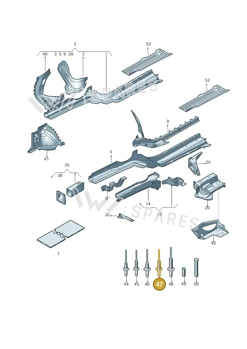 N90716403 — SEAT Exeo ST Reference (2008-2011) diagram 249803110, position 47