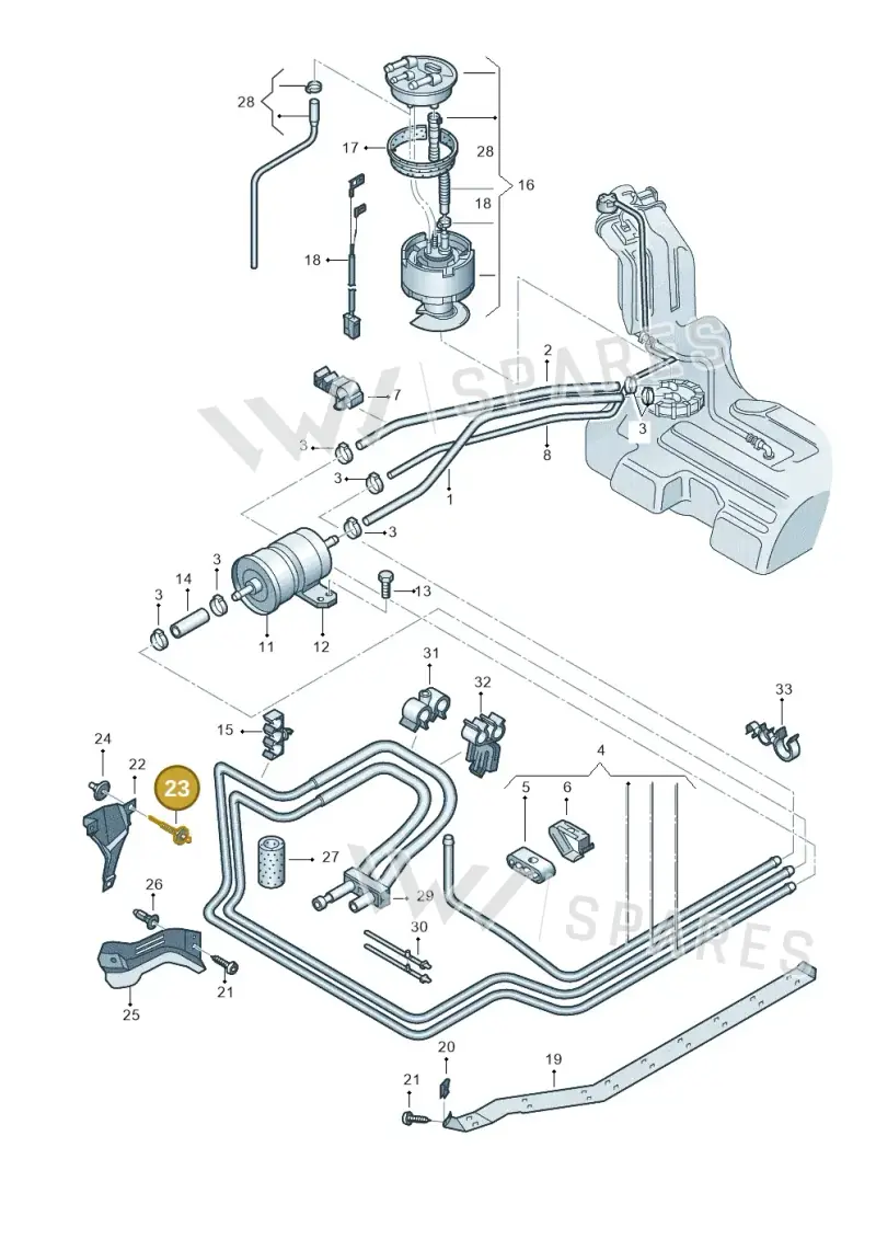 N90716403 — Audi A6L CHINA (1999-2005) diagram 261201400, position 23