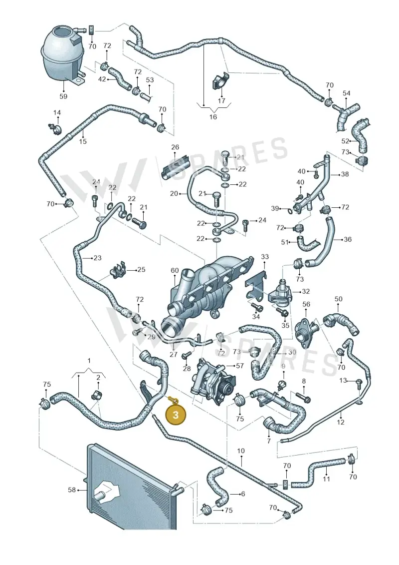 N90724602 — Volkswagen Amarok twin cab (2012-2016) diagram 683121300, position 3