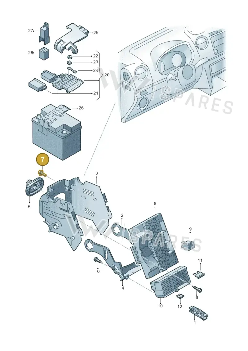 N90729003 — Volkswagen Amarok twin cab (2012-2016) diagram 683937000, position 7
