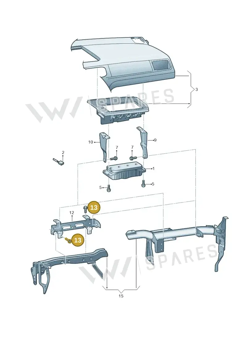 N90729003 — Volkswagen Caddy kombi (2015-2020) diagram 866880100, position 13