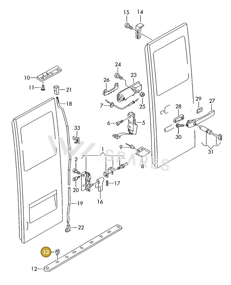 N90731101 — Volkswagen LT, LT 4X4 (2003-2006) diagram 176827650, position 13