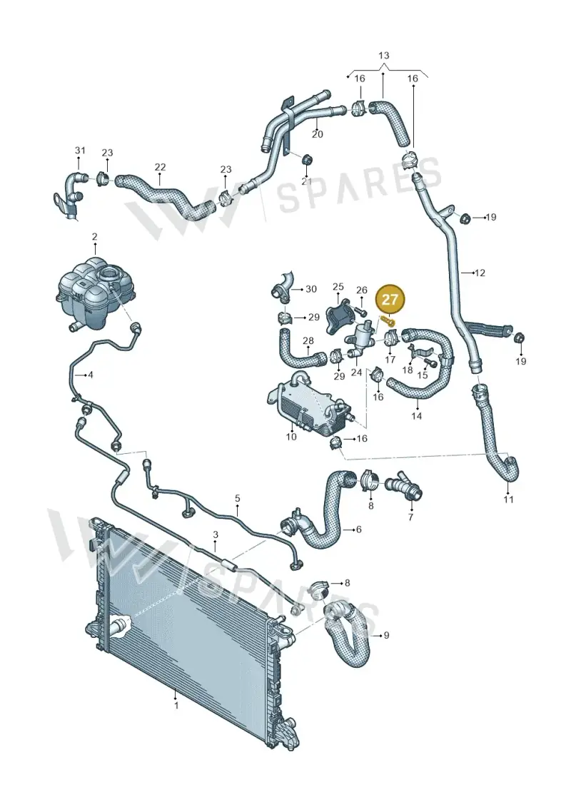 N90731503 — Volkswagen Touareg (2017-2023) diagram 439121310, position 27