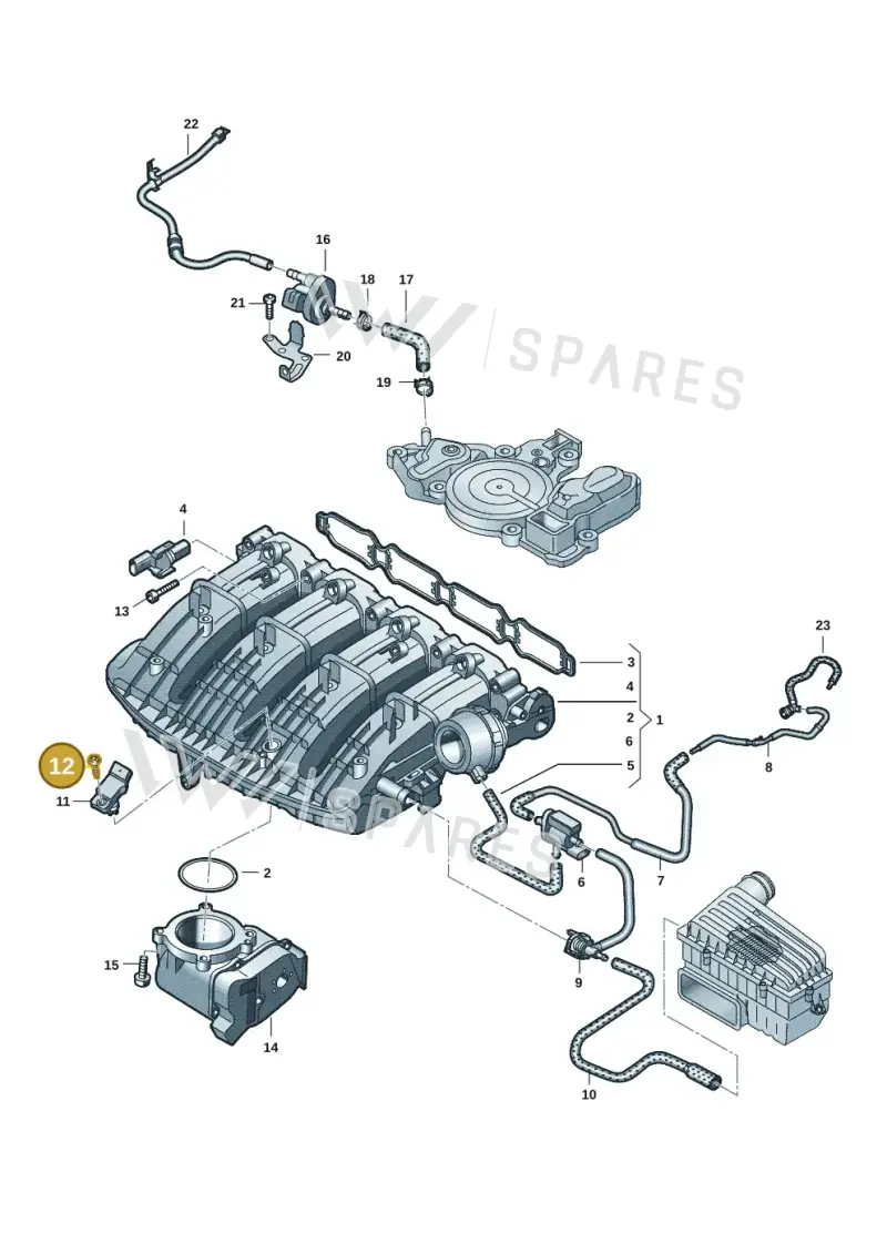 N90732103 — Volkswagen Tiguan 2.0 (2023-) diagram 7t0133070, position 12