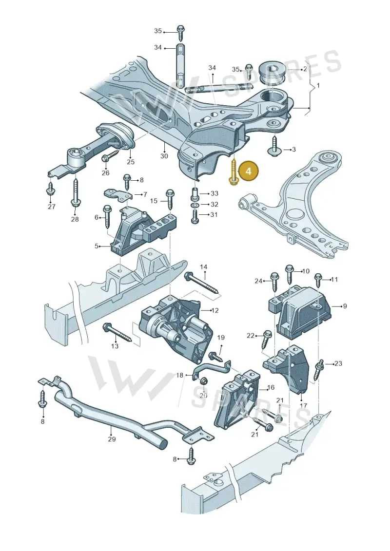 N90734902 — Volkswagen New Beetle (1998-2001) diagram 229199200, position 4