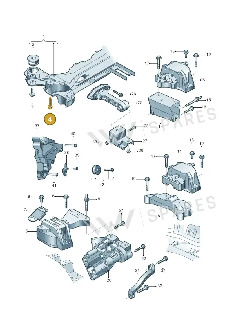 N90734902 — Volkswagen Lavida (2012-2021) diagram 744199250, position 4