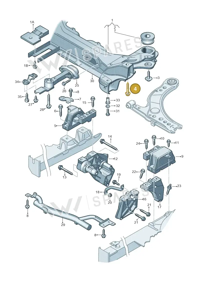 N90734902 — Volkswagen New Beetle             06> (2005-) diagram 194199200, position 4