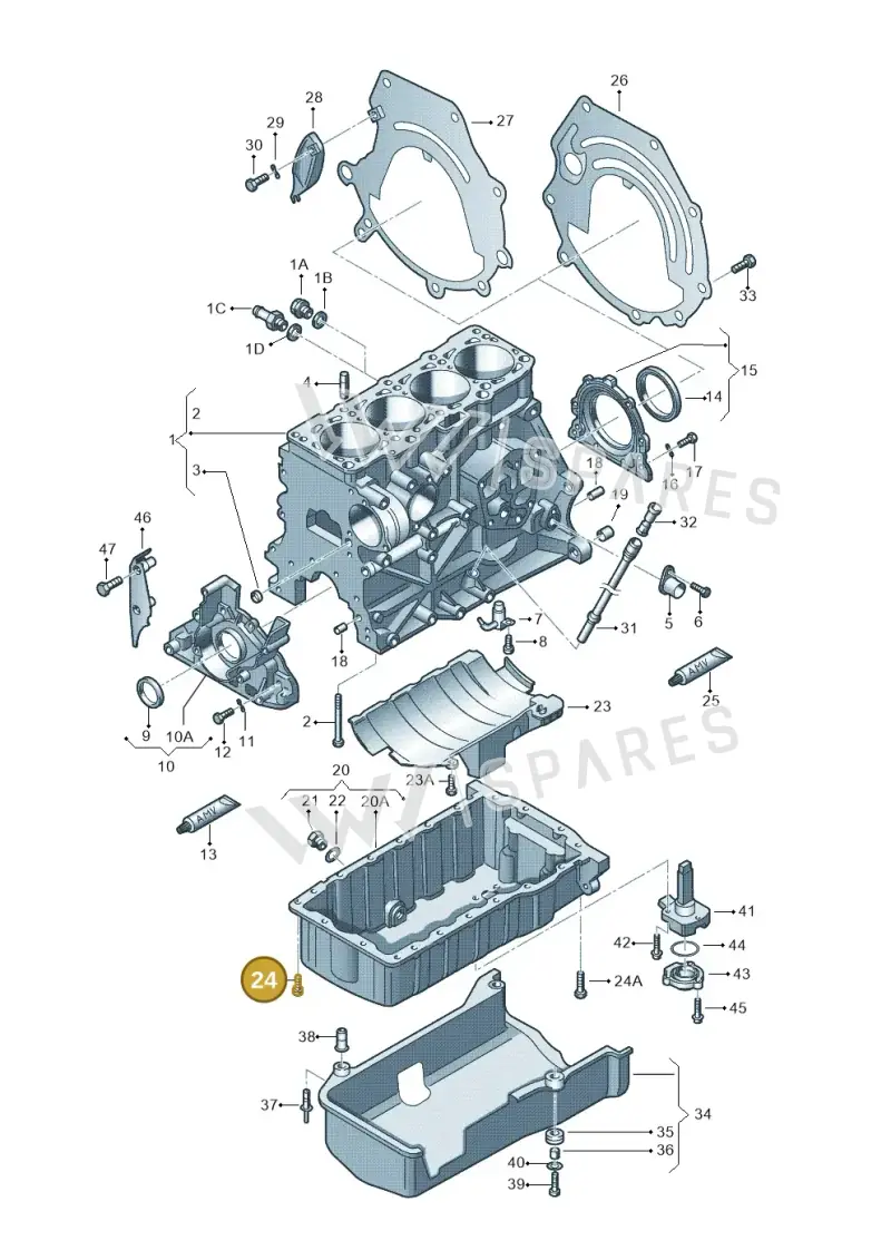 N90735603 — Volkswagen POLO CLASSIC           06> (2005-) diagram 194103150, position 24