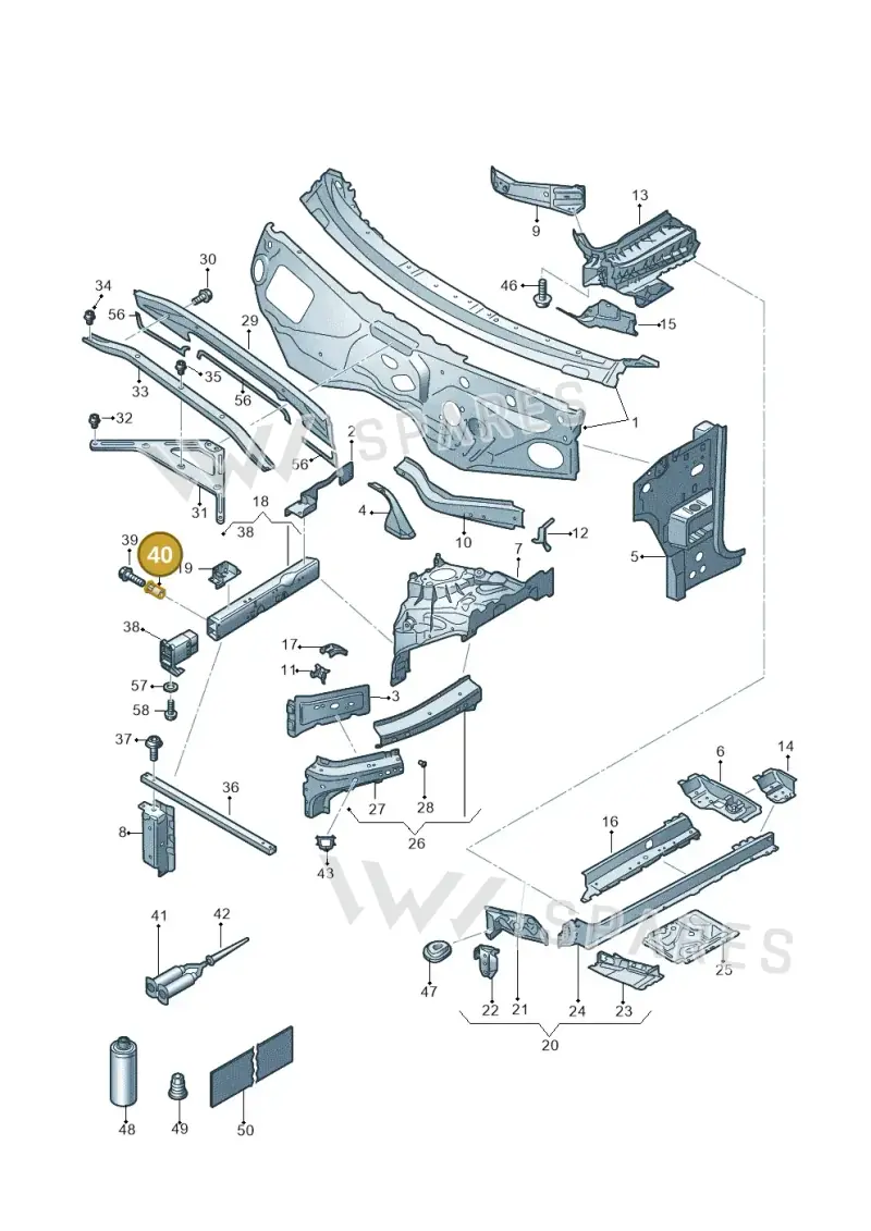 N90737502 — Volkswagen Touareg (2017-2025) diagram 439805000, position 40
