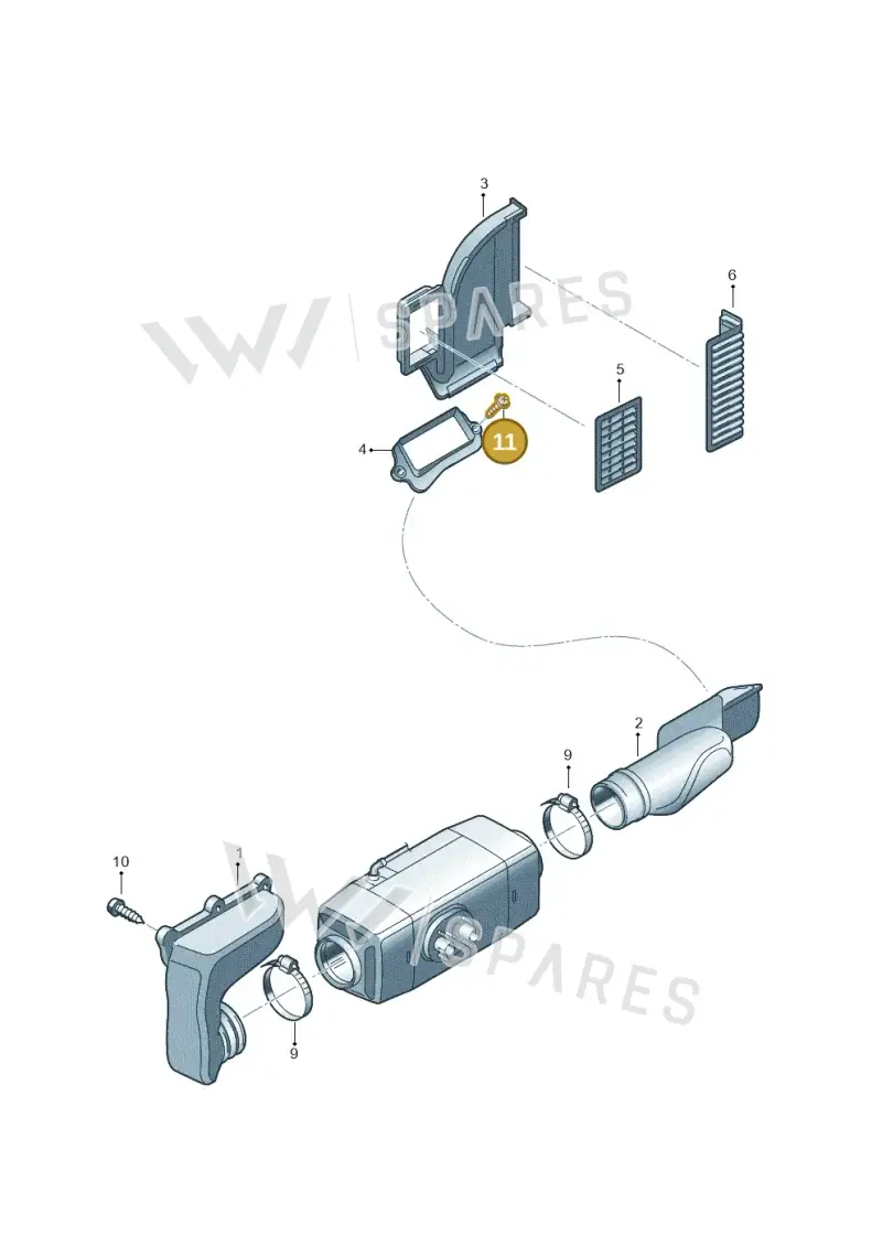 N90739703 — Volkswagen Single-cab transp. (2015-2019) diagram 411819500, position 11