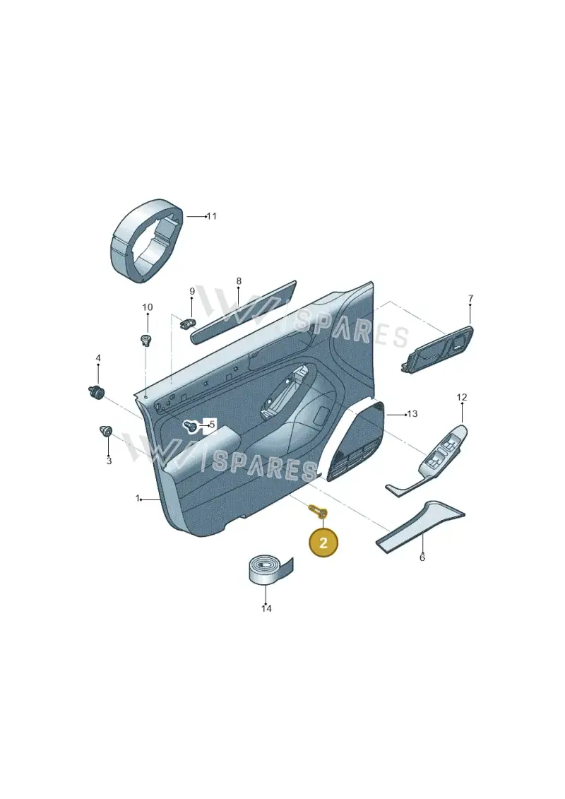 N90739703 — Volkswagen Jetta 2.0 (2015-2015) diagram 789867050, position 2