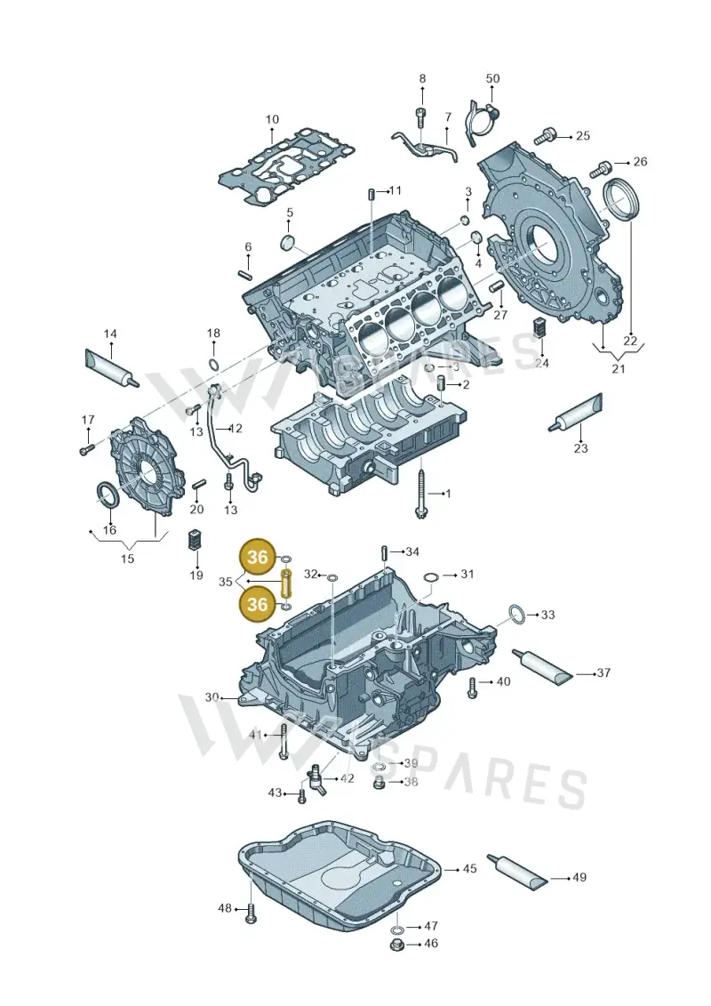 N90740801 — Volkswagen Touareg BlueMotion (2014-2018) diagram 693103300, position 36