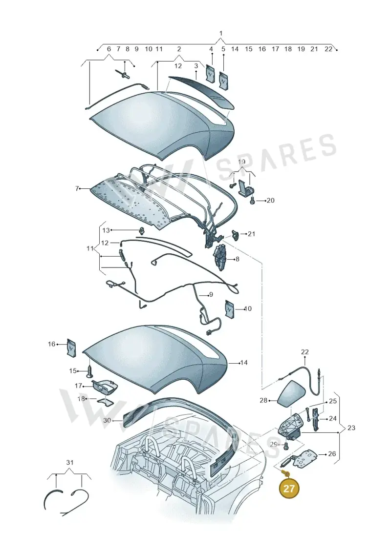 N90749004 — Audi TT RS (2016-2023) diagram 850871000, position 27