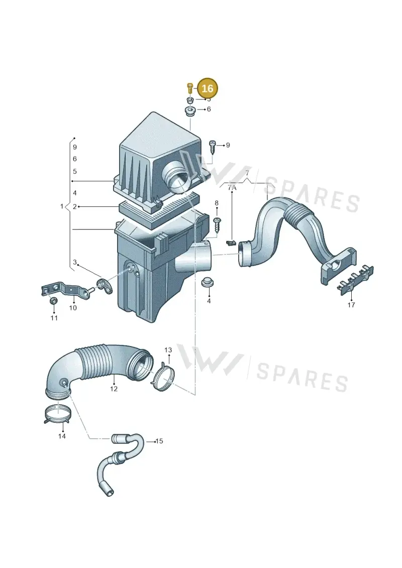 N90750501 — Volkswagen Polo (2009-2014) diagram 677129200, position 16