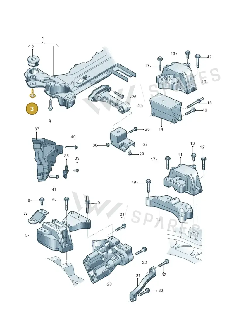 N90752802 — Volkswagen C-Trek 1.5 (2016-) diagram 762199200, position 3