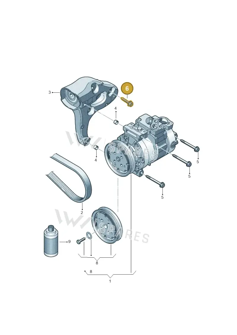 N90752902 — Volkswagen GOLF VARIANT           07> (2007-) diagram 409260100, position 6