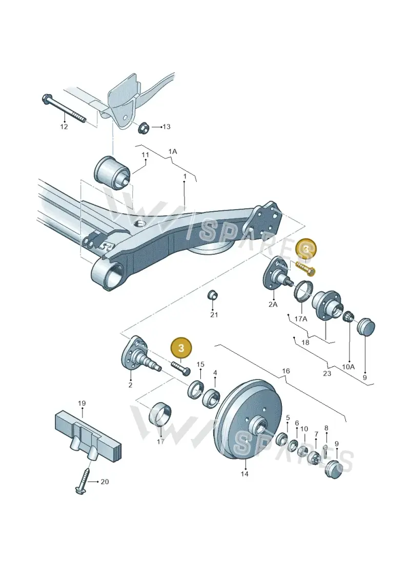 N90758902 — SEAT AROSA (2003-2004) diagram 231500200, position 3