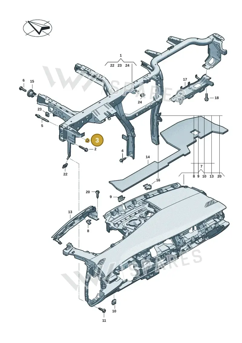 N90761103 — Volkswagen ID.7 Limousine Pro (2023-) diagram 14b857000, position 3