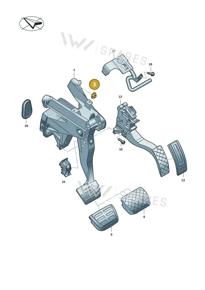 N90761103 — Volkswagen Passat estate (2023-) diagram 3j0721500, position 3