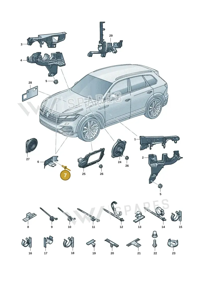 N90765701 — Volkswagen Touareg (2017-2023) diagram 439971079, position 7