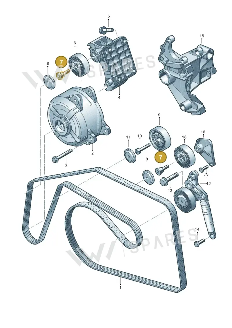 N90766302 — Volkswagen Touareg (2012-2014) diagram 291903600, position 7