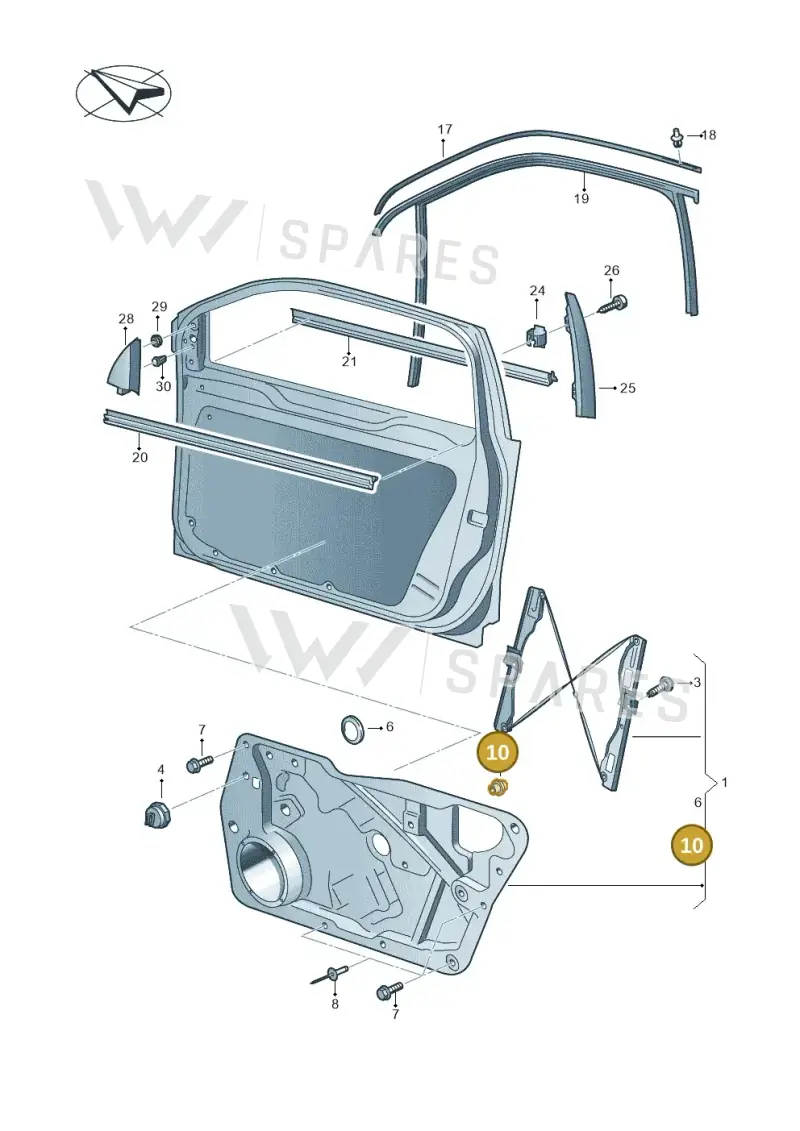 N90767405 — Volkswagen Tiguan 4Motion (2011-2018) diagram 634837600, position 10