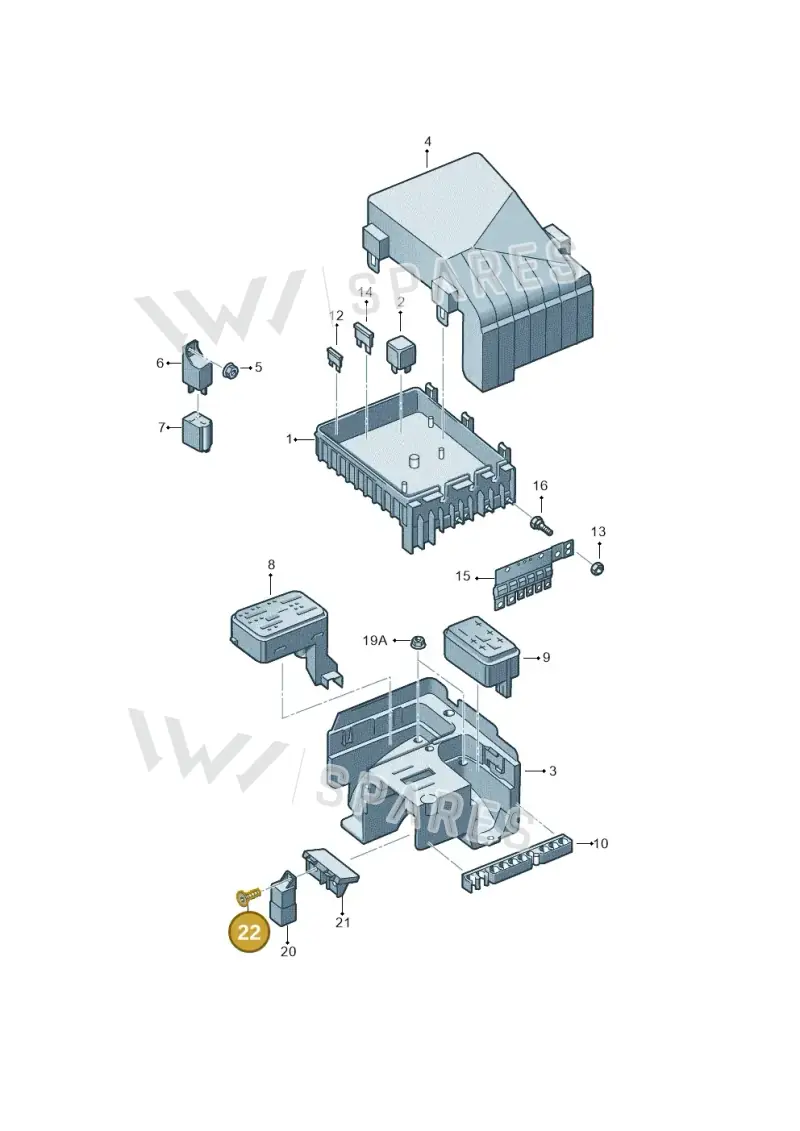 N90767602 — Volkswagen Caddy kombi (2015-2020) diagram 694937200, position 22