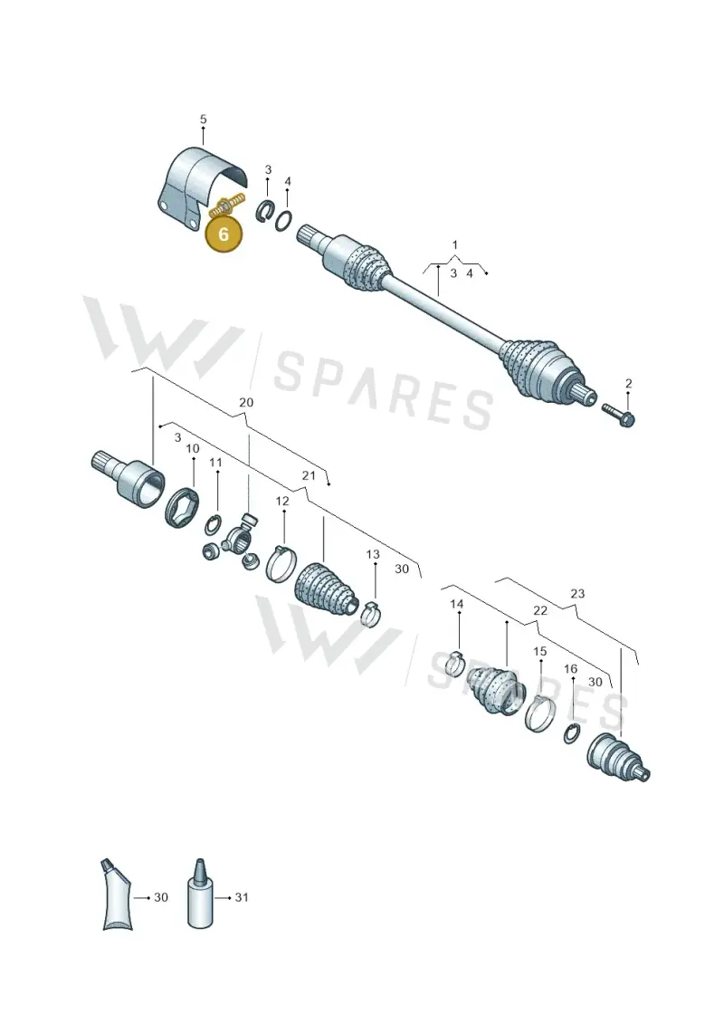 N90767702 — Volkswagen Golf 1.4 BlueMotion (2012-2017) diagram 746407480, position 6
