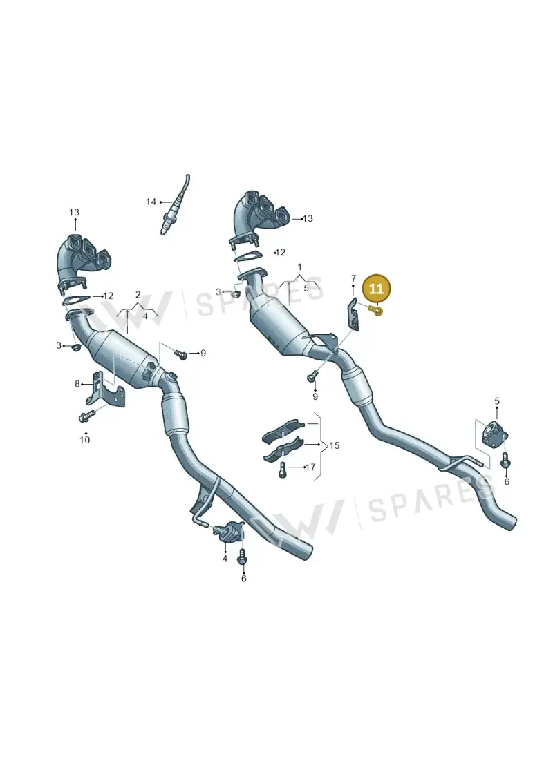 N90768202 — Volkswagen Touareg BlueMotion (2014-2018) diagram 693253550, position 11
