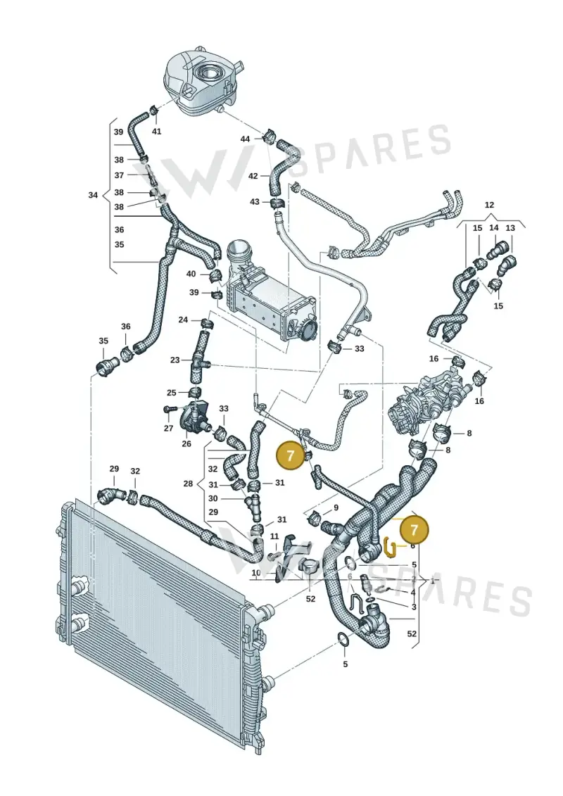 N90770201 — Volkswagen Taigo (2021-2024) diagram 2f0121210, position 7