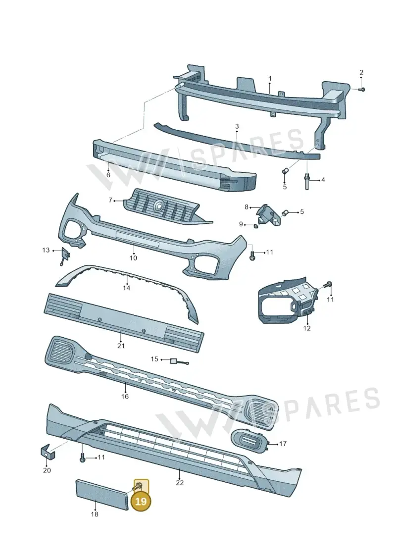 N90771002 — Volkswagen T-Cross (2019-) diagram 536807000, position 19