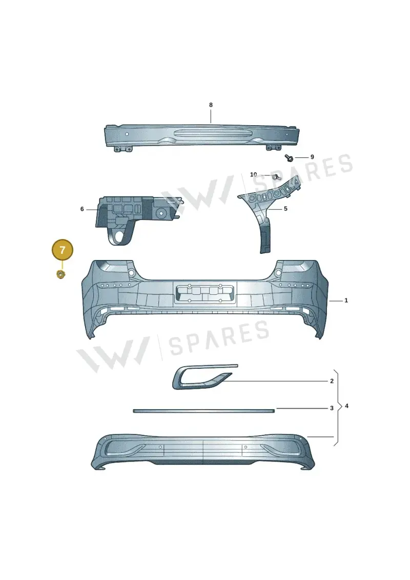 N90771002 — Volkswagen Lamando (2021-) diagram 5db807050, position 7