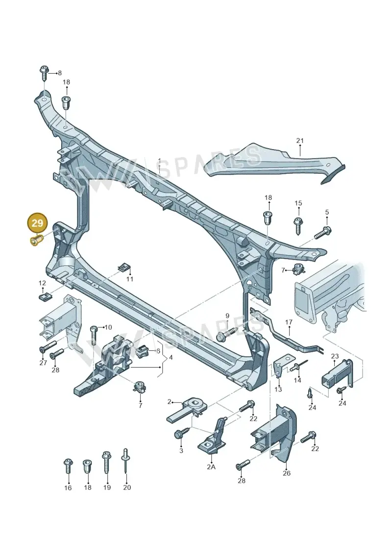 N90771003 — Audi A7 Sportback (2014-2018) diagram 711805000, position 29