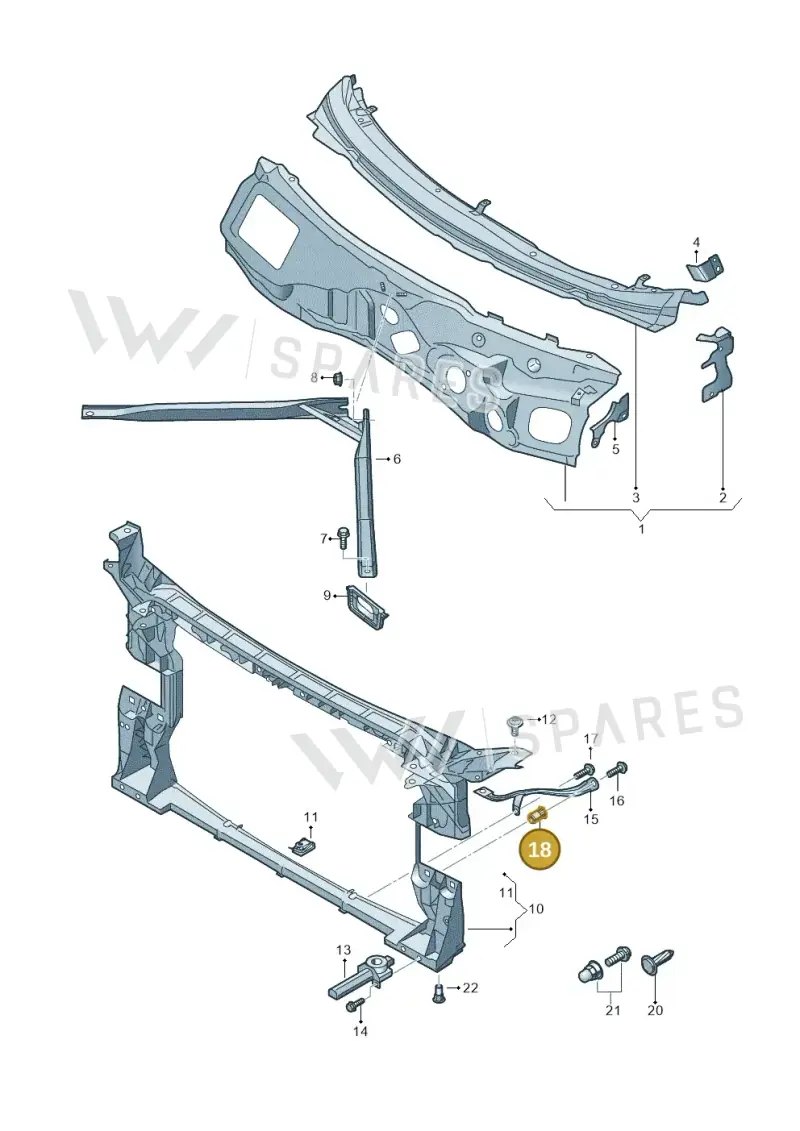 N90771003 — Audi A5 Cabriolet (2016-2025) diagram 848805000, position 18