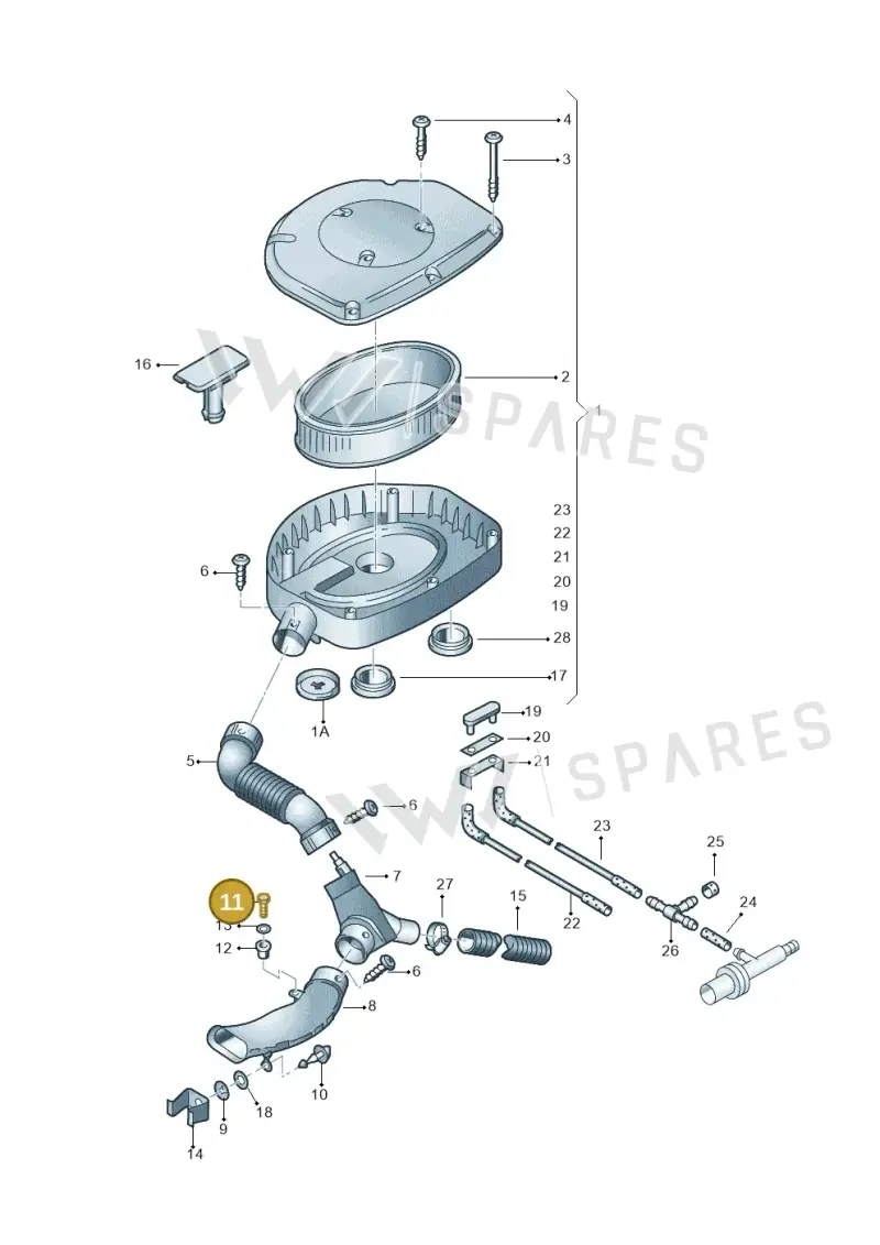 N90771601 — Volkswagen LUPO/3L TDI (2003-2005) diagram 158129210, position 11